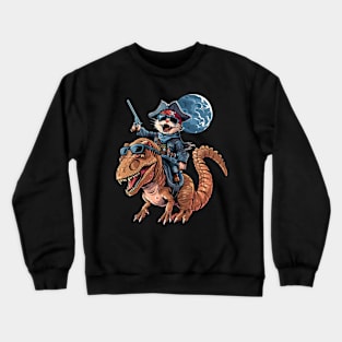 Cat Dinosaur Wagon Crewneck Sweatshirt